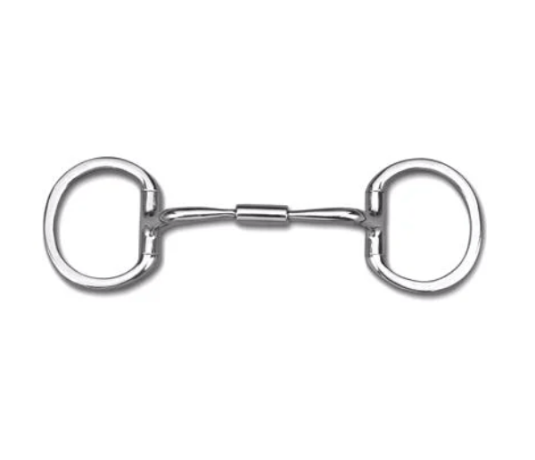 Myler MB02 tredelt bitt med liten tungefrihet og eggbutt sidestykker