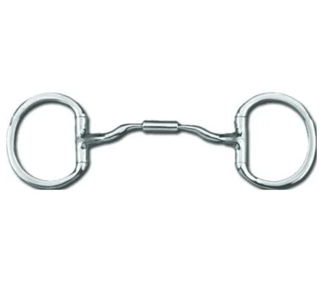 Myler MB04 tredelt bitt med medium tungefrihet og eggbutt sidestykker